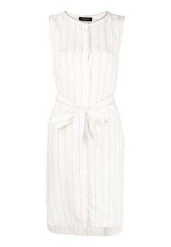 Fabiana Filippi tied-waist striped shirt - White