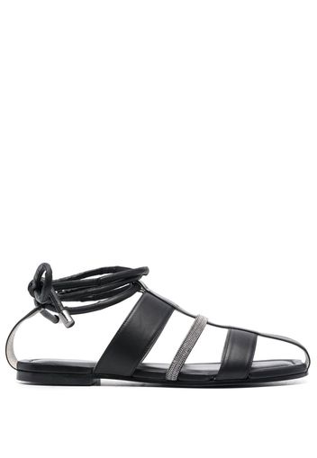 Fabiana Filippi 15mm cut-out leather sandals - Black