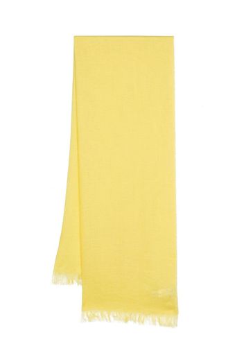 Fabiana Filippi frayed-edge detail scarf - Yellow