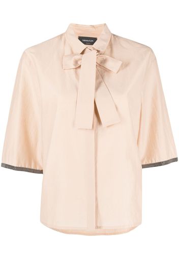 Fabiana Filippi contrast-trim short-sleeve shirt - Pink