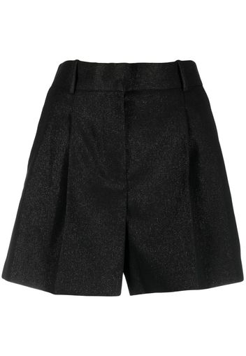 Fabiana Filippi pleat-detail high-waisted shorts - Black