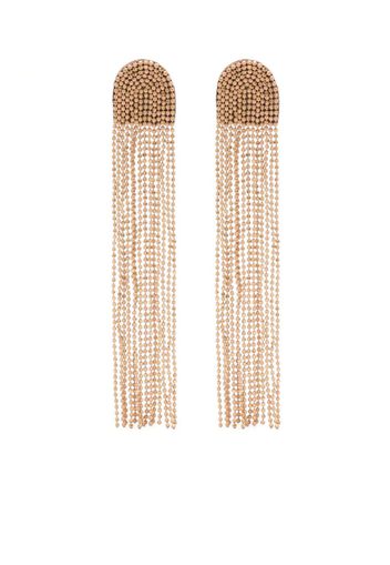 Fabiana Filippi bead-chain fringed earrings - Neutrals