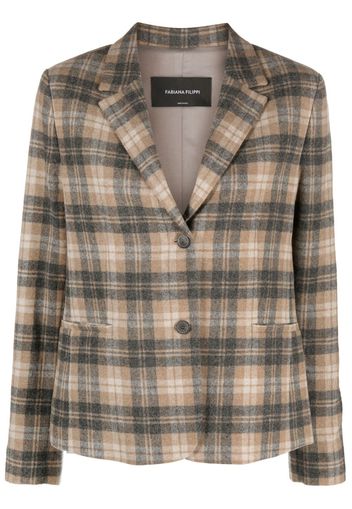 Fabiana Filippi plaid-check pattern blazer - Brown