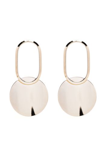 Fabiana Filippi circular-pendant polished earrings - Gold