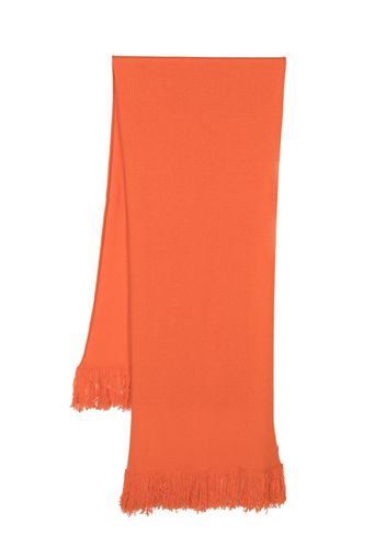 Fabiana Filippi frayed-hem cashmere scarf - Orange