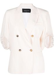 Fabiana Filippi puff-sleeve double-breasted blazer - Pink