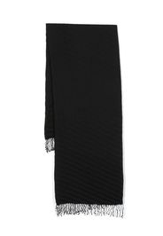 Fabiana Filippi frayed-edge pleated scarf - Black