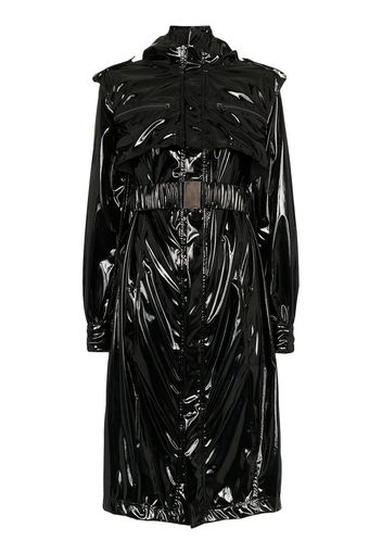 Faith Connexion Vinyl Trench Coat - Black