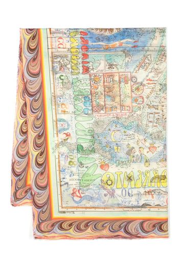 Faliero Sarti art-print scarf - Yellow