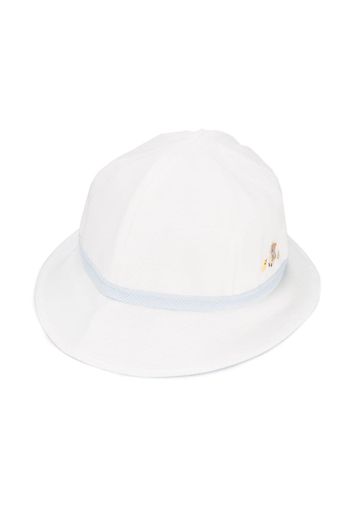 Familiar bear logo sun hat - White