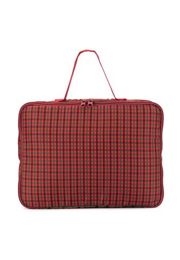 Familiar plaid print changing bag - Red