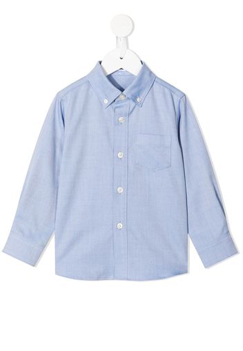 Familiar buttoned long-sleeve shirt - Blue