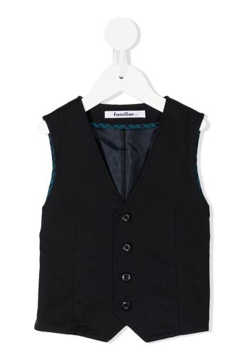 Familiar V-neck button-up waistcoat - Blue