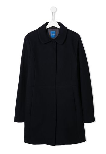 Fay Kids single-breasted textured coat - Blue