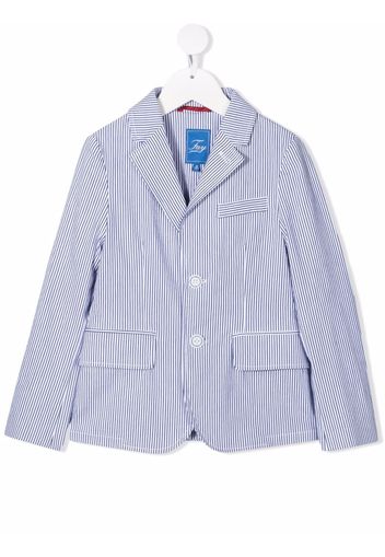 Fay Kids striped single breasted blazer - White