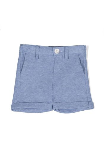 Fay Kids textured-finish cotton shorts - Blue