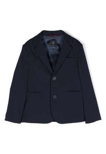 Fay Kids embroidered-logo single-breasted blazer - Blue