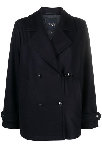 Fay Gancio double-breasted peacoat - Blue