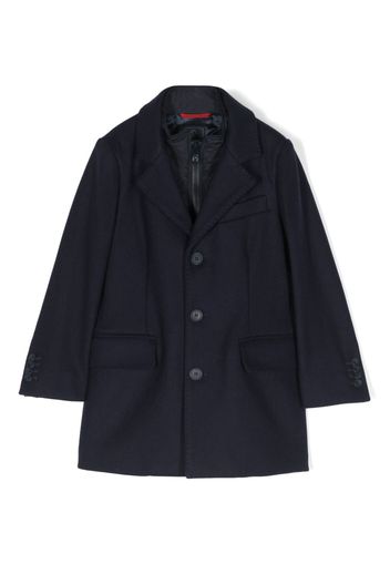 Fay Kids layered single-breasted coat - Blue