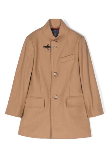 Fay Kids hook-detail single-breasted coat - Neutrals