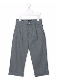 Fay Kids striped straight-leg chinos - Blue