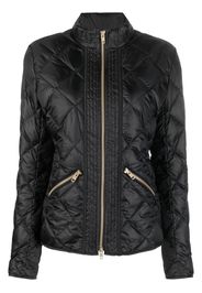 Fay diamond-quilt zip-fastening jacket - Black