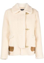 Fay gold-tone clasp fastening coat - Neutrals