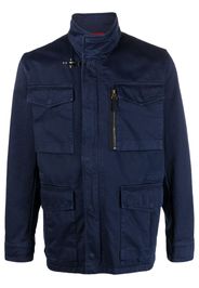 Fay multiple-pocket cotton jacket - Blue