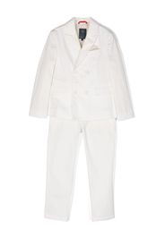 Fay Kids double-breasted cotton suit - White