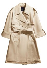 Fay double-breasted cotton trench coat - Neutrals
