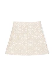 Fay Kids crochet mini skirt - Neutrals