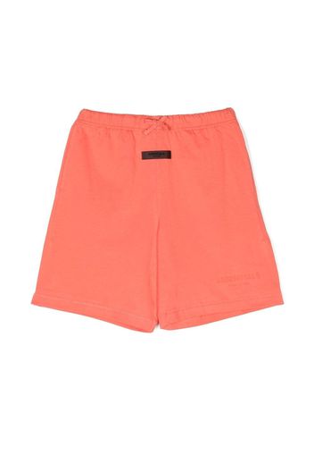 FEAR OF GOD ESSENTIALS logo-patch drawstring shorts - Pink