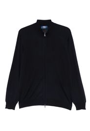 Fedeli zip-front panelled sweater - Blue