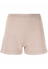 Federica Tosi high-waisted knit shorts - Neutrals