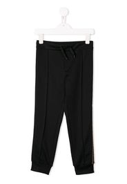 Fendi Kids FF logo sweatpants - Black