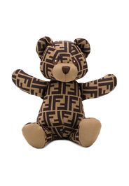 Fendi Kids monogram print teddy bear - Brown