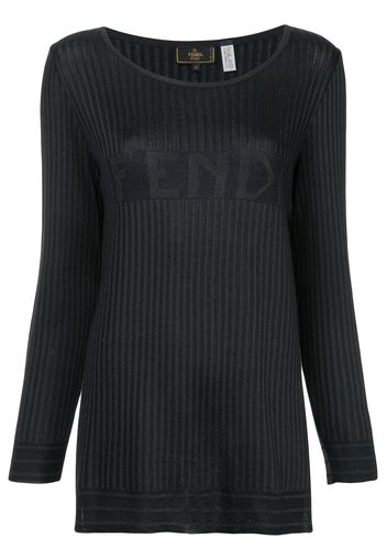 Fendi Pre-Owned logo knit top - Blue