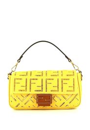 Fendi Pre-Owned 2020s Baguette embroidered shoulder bag - Yellow