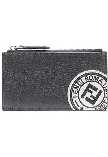 logo stamp zipped wallet