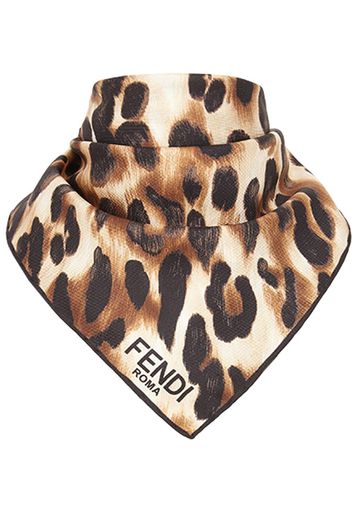 fendi leopard print scarf