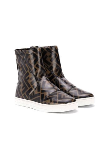 FF logo-print boots