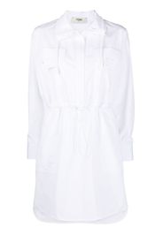 FENDI drawstring-waist cotton dress - White