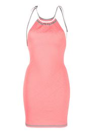 FENDI halterneck knitted dress - Pink
