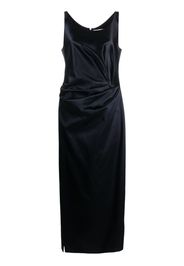 FENDI gathered silk dress - Blue