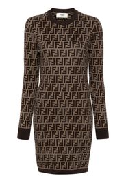 FENDI Zucca long-sleeved minidress - Brown