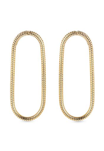 18kt yellow gold chain medium earrings