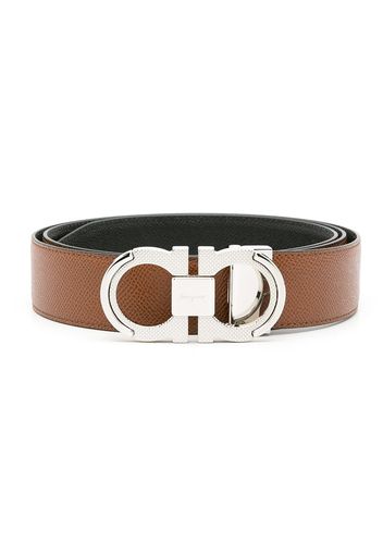 Ferragamo Gancini buckle leather belt - Brown