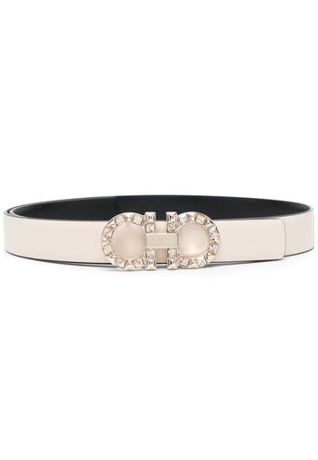 Ferragamo Gancini-buckle leather belt - Neutrals