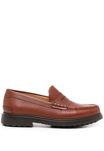 Ferragamo Pittsburgh leather loafers shoes - Brown