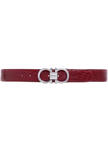 Ferragamo Gancini-buckle adjustable belt - Red